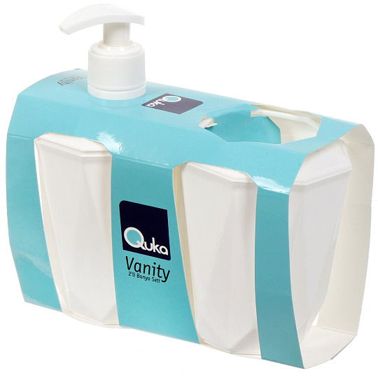 Набор для ванной 2 предмета, Росспласт, белый, пластик, стакан, дозатор, 504