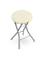Табурет 320х480 мм, слоновая кость, сиденье круглое, винилискожа, на четырех металлических опорах, складное, ТБСК2/1 - фото 6