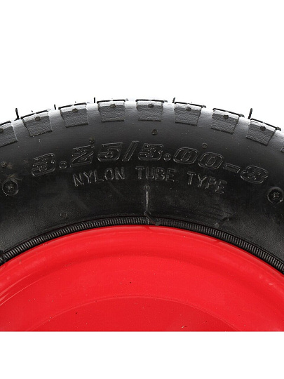 Колесо для тачки резина PR, без колпачка на ниппеле, 3.25-8, втулка D20 мм, Мастер Инструмент