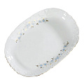 Блюдо фарфоровое Cmielow Голубой цветок 0032300 Rococo 9706 овальное, 29 см