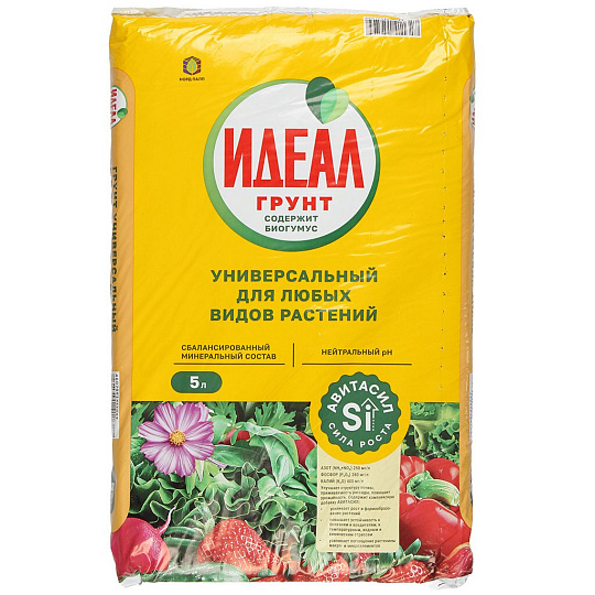 Грунт универсальный, 5 л, Идеал