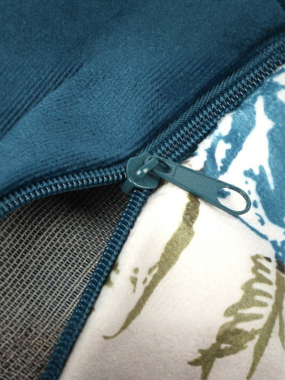 Наволочка декоративная Синий папоротник, 100% полиэстер, 40 х 40 см