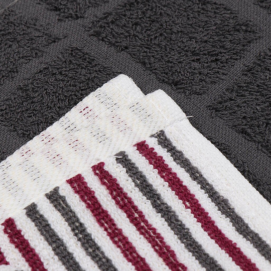 Набор полотенец кухонных 2 шт, 30х50 см, махровый, 100% хлопок, 380 г/м2, Belezza, Лотос Полосы 095, Узбекистан, 6137761