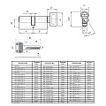Личинка замка двери Apecs, SM-70-C-NI/SC-M70-Z-C-Ni, 2943, 70 мм, с заверткой, никель, 35/35 - фото 2