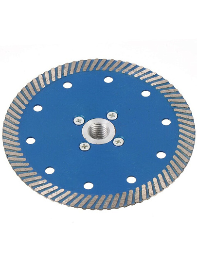 Диск отрезной по камню, Росомаха, Турбо, сплошной край, 125х2.2 мм, сухой рез, с фланцем М14, 113125