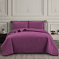 Текстиль для спальни евро, покрывало 230х250 см, 2 наволочки 50х70 см, Silvano, Ультрасоник Астра, ягодное вино