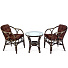Мебель садовая Terrace Set, коричневая, стол, 52х52х54 см, 2 кресла, подушка коричневая, 85 кг, 11/05 Б - фото 2