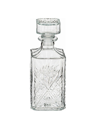 Декантер для виски стекло, 0.96 л, 9.5х9.5х23.3 см, с крышкой, Lefard, Glass Legend, 172-132