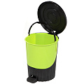 Контейнер для мусора пластик, 8 л, круглый, педаль, салатовый, Dunya Plastik, 01061 - фото 2