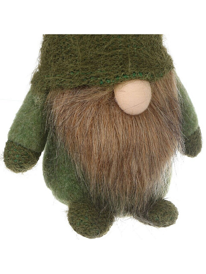 Фигурка декоративная текстиль, Гномик, 9х8х29 см, зеленая, Y4-9519