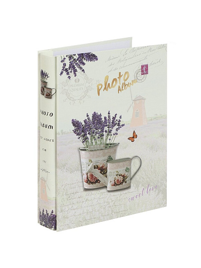 Фотоальбом 200 фото, 10 х 15 см, 26.5х20.5х5 см, в ассортименте, Лаванда, Y6-10543