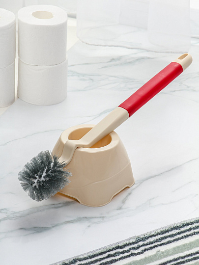 Ерш для туалета напольный, 58х14х12 см, изогнутая ручка, пластик, Y4-11240