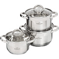 Набор посуды из нержавеющей стали Bohmann BH - 0714 (кастрюля 2.1+2.9+3.9 л) 3 предмета