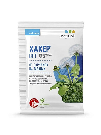 Гербицид Хакер, от сорняков на газонах избирательного действия, 2 г, Avgust