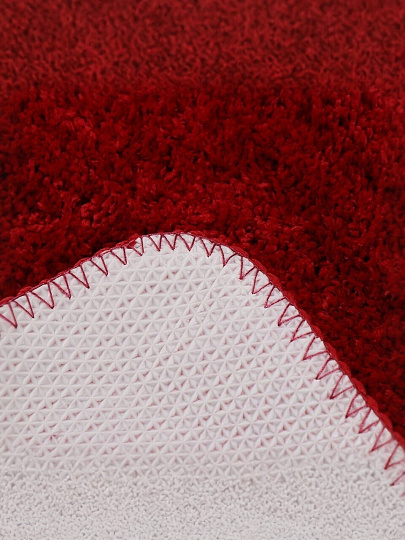 Коврик для ванной, 0.5х0.8 м, полиэстер, бордовый, Альпака, PU010244