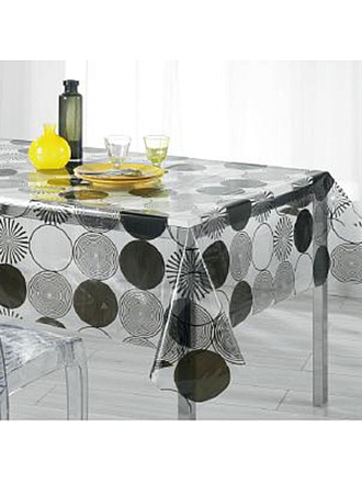 Клеенка Silvano, 1.4х20 м, ПВХ, прозрачная, Круги, RFT-676A