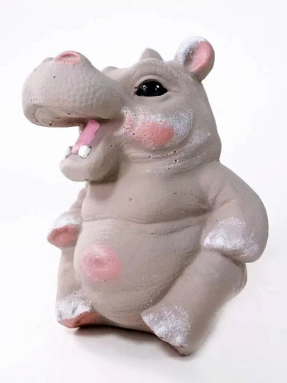 Копилка Бегемотик-01, 13х13х17 см, гипс, 12 0110 01, карамель