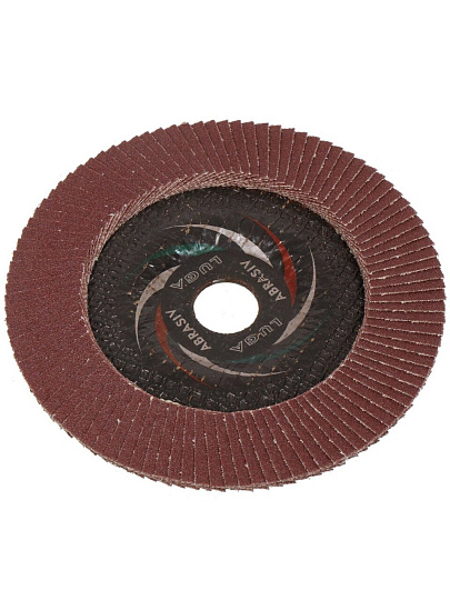 Круг лепестковый торцевой КЛТ2 для УШМ, LugaAbrasiv, диаметр 150 мм, посадочный диаметр 22 мм, зернистость A100, шлифовальный