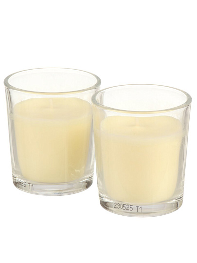 Набор свечей в стакане, 2 шт, Lumar, Ванильный крем, ароматизированные, 2х6.6х5.8 см, 902911