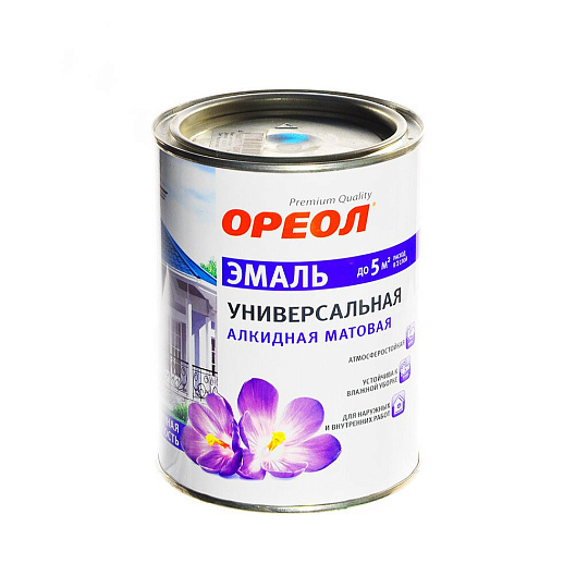 Эмаль алкидная Ореол белая матовая, 0.9 кг