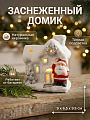 Фигурка декоративная керамика, Заснеженный домик, 9х6.5х9.5 см, светится, на батарейках, Y4-13370