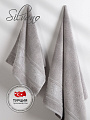 Набор полотенец 2 шт, 50х90, 70х140 см, 100% хлопок, 480 г/м2, Silvano, Сильви, серый, Турция - фото 3
