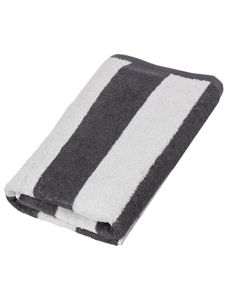 Полотенце банное 70х140 см, 100% хлопок, 450 г/м2, Полоска, Silvano, серое, Узбекистан