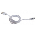Кабель USB, AVS, IP-51, Apple Lightning, 1 м, белый, A78041S