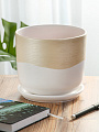 Горшок керамика, 1.6 л, цилиндр, бежевый, Айскрим №3, 022702