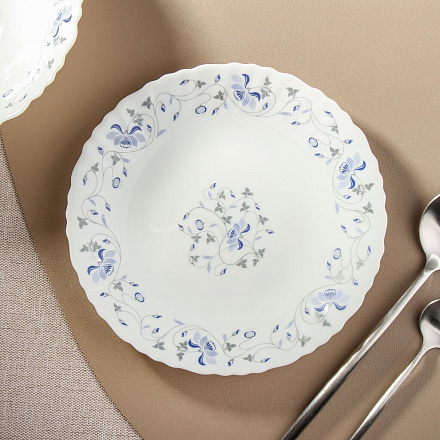 Тарелка десертная, стеклокерамика, 19 см, круглая, Эдем, Daniks, LHP 75/1059
