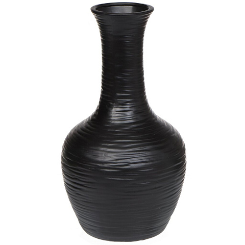 Ваза керамика, настольная, 38 см, Амфора, Y3-1287, черная