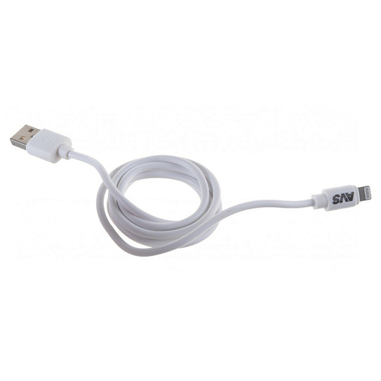 Кабель USB, AVS, IP-51, Apple Lightning, 1 м, белый, A78041S