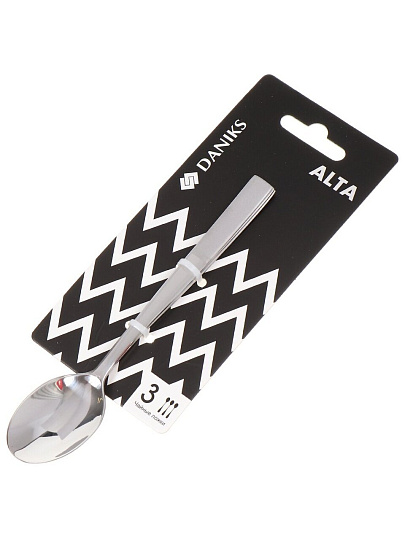 Ложка нержавеющая сталь, 3 предмета, чайная, Daniks, Alta