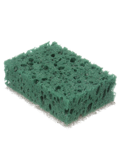 Губка для посуды, 5 шт, поролон, абразивная фибра, Марья Искусница, изумруд