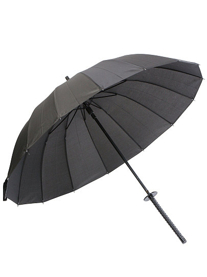 Зонт полуавтомат, трость, 16 спиц, 68 см, черный, Y4-11564