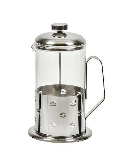 Френч-пресс 0.8 л, стекло, нержавеющая сталь, Caffe, 950082