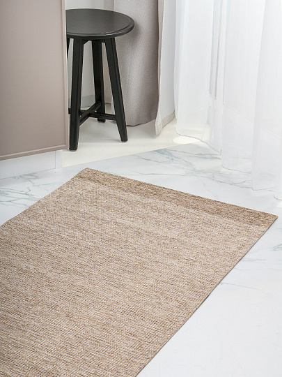 Ковер интерьерный 0.75х1.6 м, Лаос, прямоугольный, без рисунка, серый, 283 X