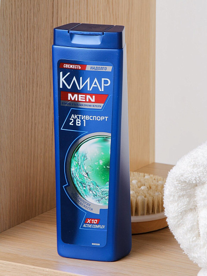 Шампунь Клиар, Men 2 в 1 Активспорт, против перхоти, для мужчин, 400 мл