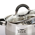 Кастрюля нержавеющая сталь, 3.1 л, крышка стекло, Taller, Телфорд, 7193, индукция - фото 2