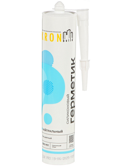 Герметик силиконовый, Kronbuild, SNT28, 280 мл, бесцветный, нейтральный