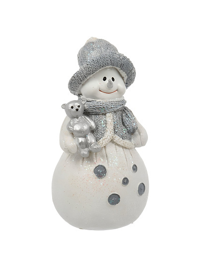 Фигурка декоративная полистоун, Снеговичок, 8х6х15.5 см, A020235