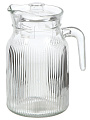 Кувшин стекло, 1.2 л, с крышкой, Вертикаль, Y4-11039, прозрачный - фото 3