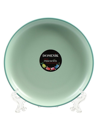Тарелка десертная, керамика, 19 см, круглая, Macarons, Domenik, DM7001, мятная