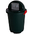 Бак для мусора пластик, 105 л, с колесами, 54х54х57 см, с подвесной крышкой, в ассортименте, Элластик-Пласт - фото 5