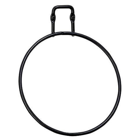 Держатель для полотенец, с кольцом, пластик, черный, Trait, BRW-19009-04
