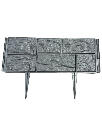 Бордюр декоративный пластмасса, Диорит, Старый дворик, 25х200 см, серый, 46854