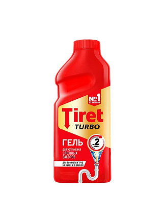 Средство от засоров Tiret, Turbo, гель, 500 мл