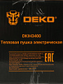 Пушка тепловая электрическая, Deko, DKIH3400, 3.4 кВт, 192 м³/ч, керамический элемент, квадратная, 080-1013 - фото 5