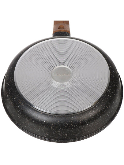 Сковорода литой алюминий, 24 см, антипригарное покрытие, Гардарика, Мегалит 18, soft-touch, 1024-18