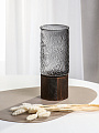 Ваза стекло, настольная, 26х10 см, Лофт, Y4-11069, цилиндр, мозаика, с подставкая, серая - фото 2